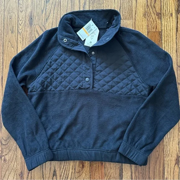 NWT Hippie Rose Quilted Pullover Small Black - Picture 3 of 10